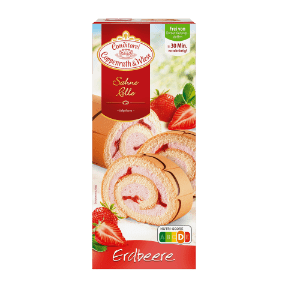 Sahne-Rolle Erdbeer