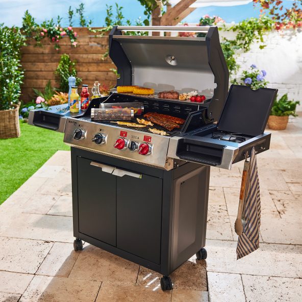 Gasgrill Boston Pro 4 Kr Turbo Ii Inkl. Wetterschutzhülle ENDERS Gasgrill Boston Pro 4 KR Turbo II günstig bei ALDI Nord