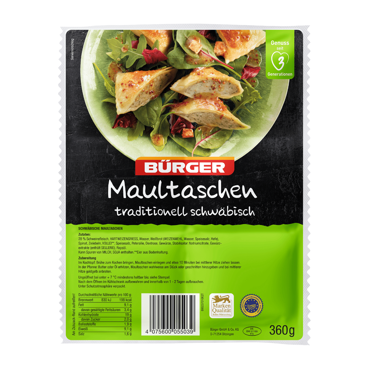 BÜRGER Maultaschen günstig bei ALDI Nord