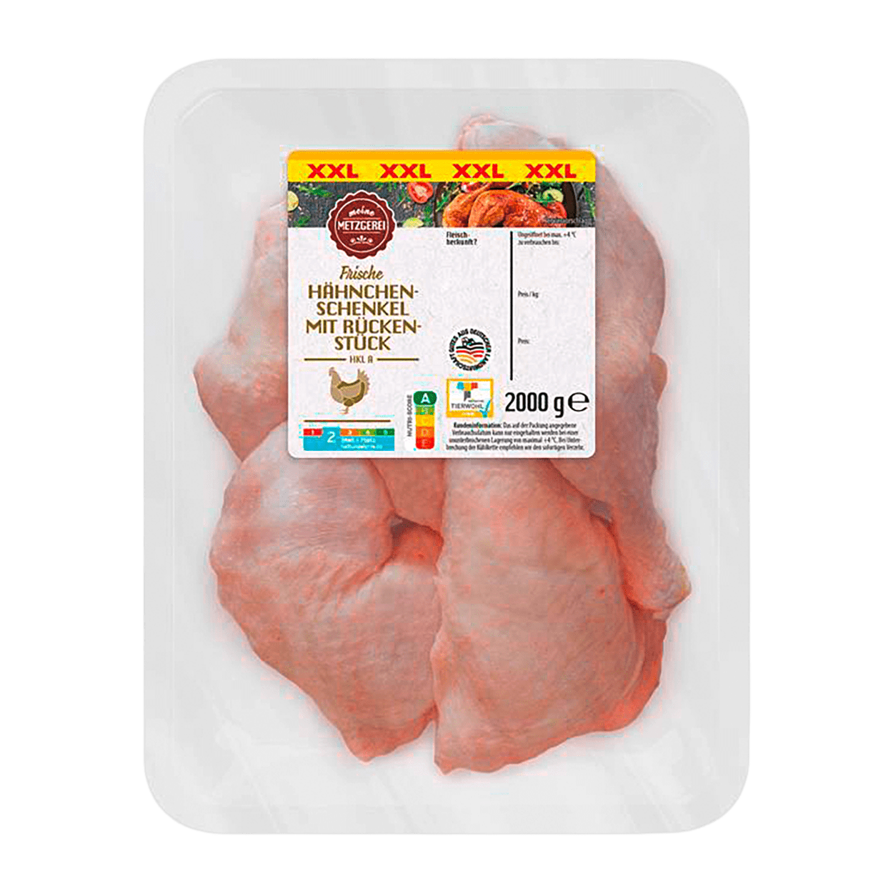 MEINE METZGEREI Hähnchenschenkel mit Rückenstück XXL günstig bei ALDI Nord