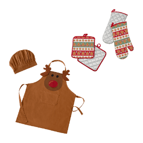 Schürze / Küchenset / Topflappen-Ofenhandschuh-Set