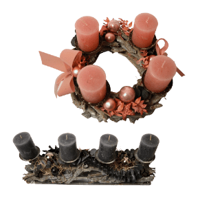 Advents-Rebenkranz / -Schiffchen