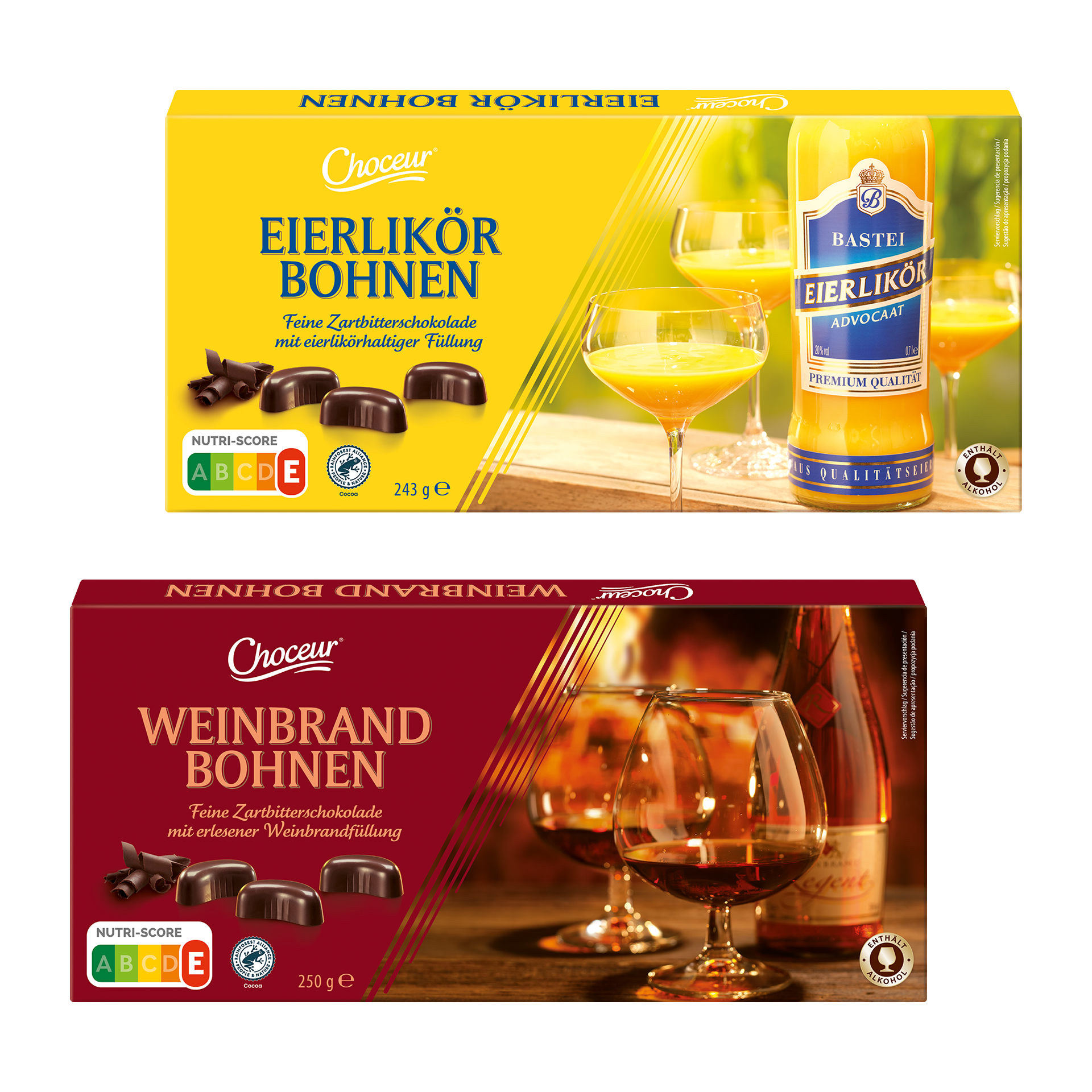 CHOCEUR Eierlikör- / Weinbrandbohnen