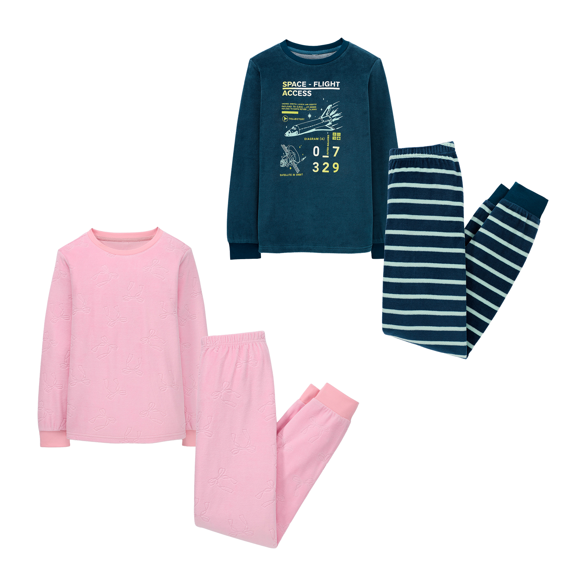 L&D Velours-Kinder-Pyjama