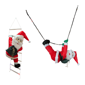 Kletternder Weihnachtsmann