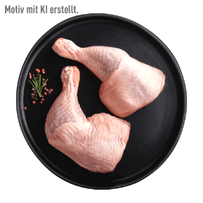 Hähnchenschenkel mit Rückenstück
