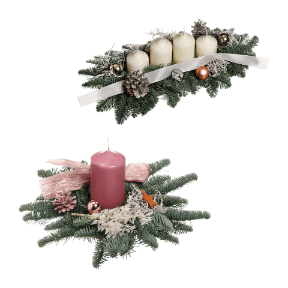 Adventskranz / -schiffchen / -gesteck