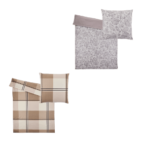 Flanell-Bettwäsche, B x L: ca. 155 x 220 cm