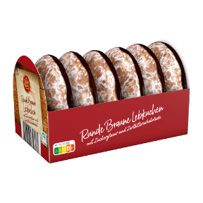 Runde braune Lebkuchen