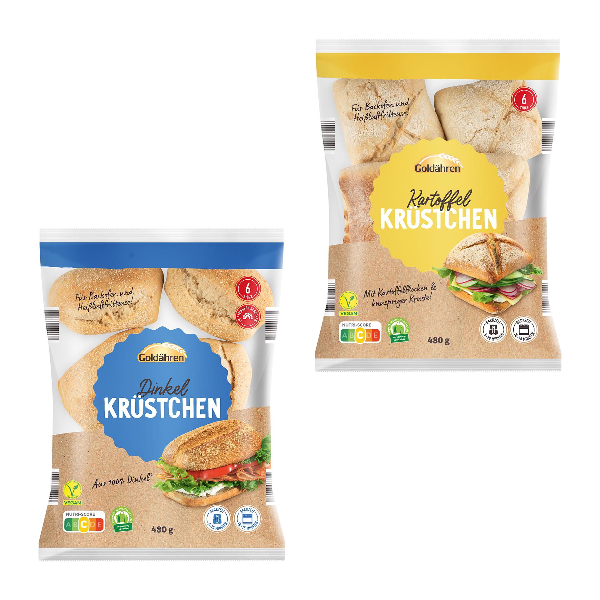 GOLDÄHREN Dinkel- / Kartoffelkrüstchen