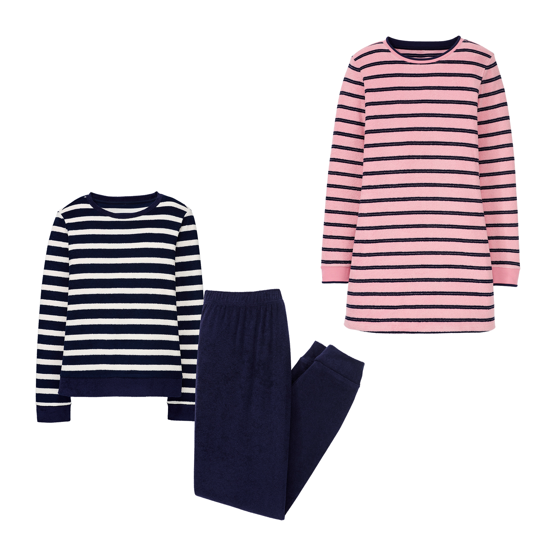 UP2FASHION Frottee-Pyjama / -Nachthemd