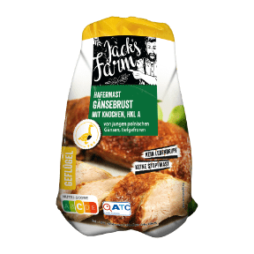 Gänsebrust mit Knochen