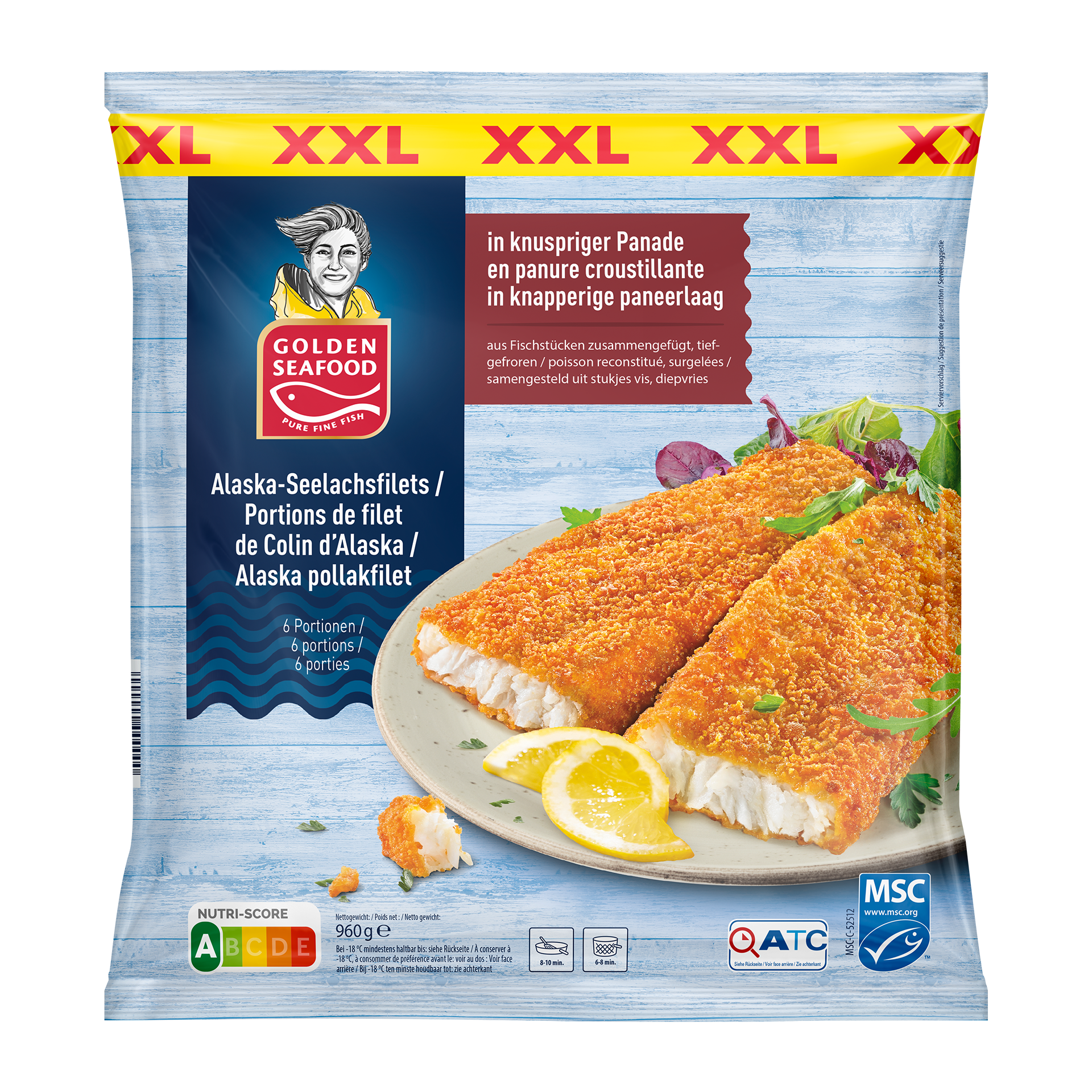 GOLDEN SEAFOOD Alaska-Seelachsfilets XXL