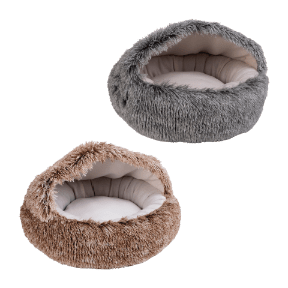 Haustierbett mit Kapuze