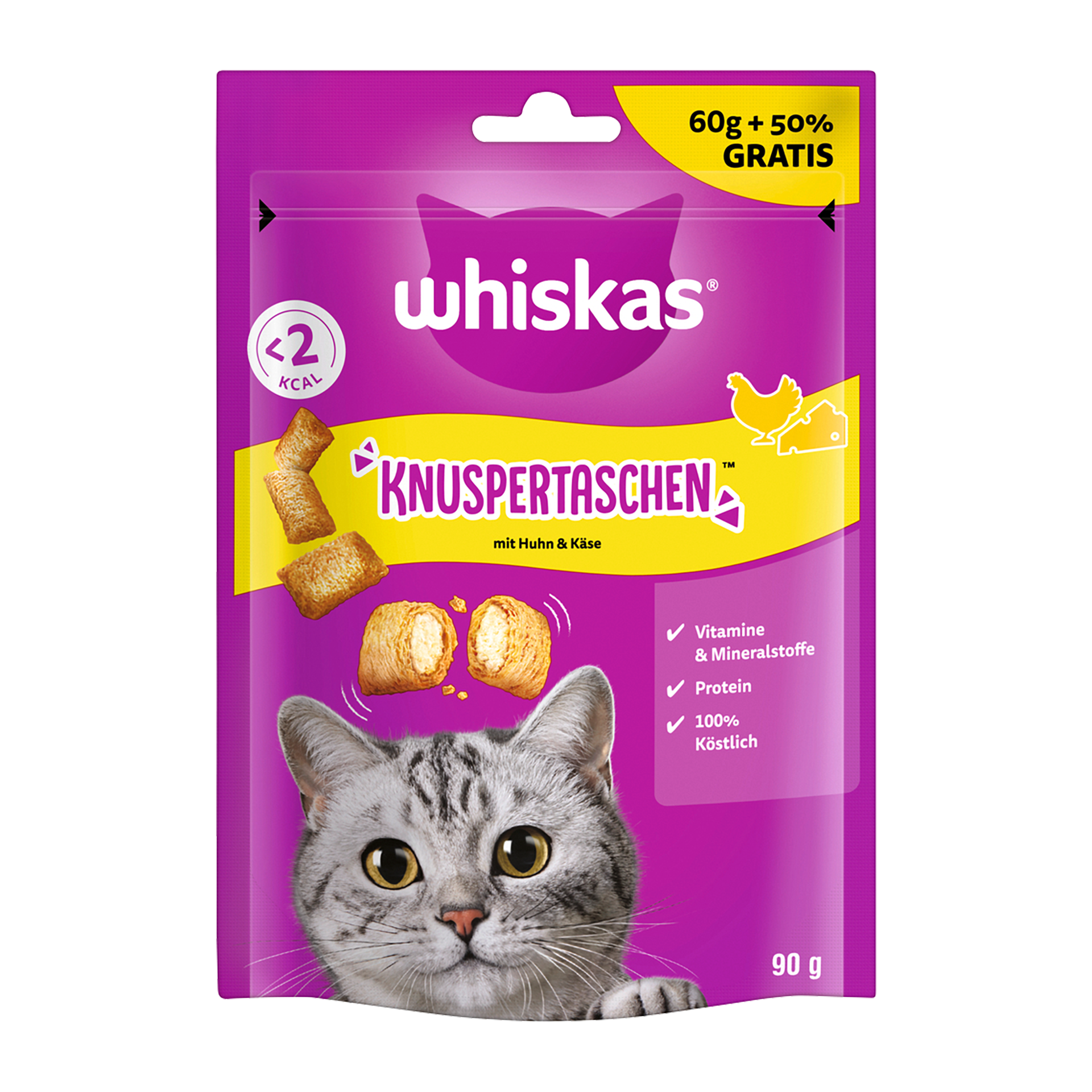 WHISKAS Knuspertaschen Huhn & Käse