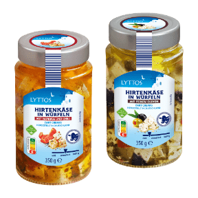 Hirtenkäse in Würfeln