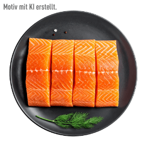 Lachsfiletportionen