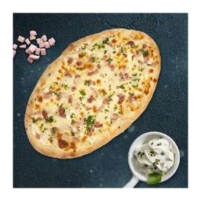 Holzofenpizza-Flammkuchen