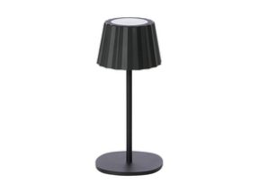 LED-Akku-Tischleuchte 3 in 1, plissee, schwarz