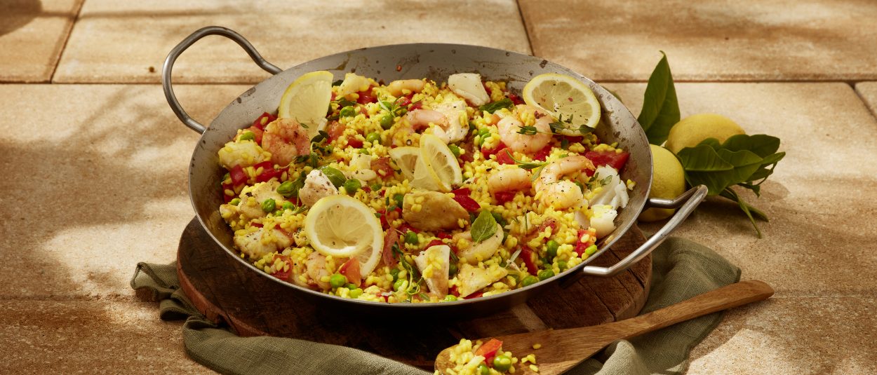 Mediterrane Paella mit buntem Gemüse Rezepte von ALDI Nord