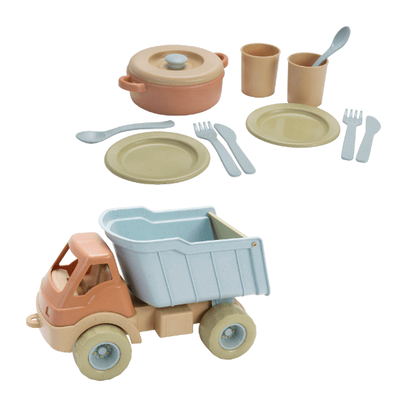 Angebot Aldi Nord Dantoy BioplasticSpeiseSet / Fahrzeug
