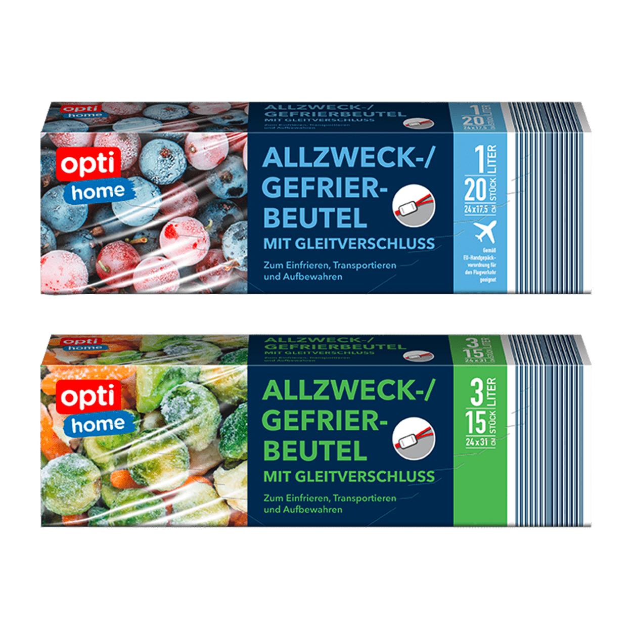 FRIO Gefrierbeutel 15 Stück 3 Liter - Mit Schieber Luftdicht & Wiederverwendbar