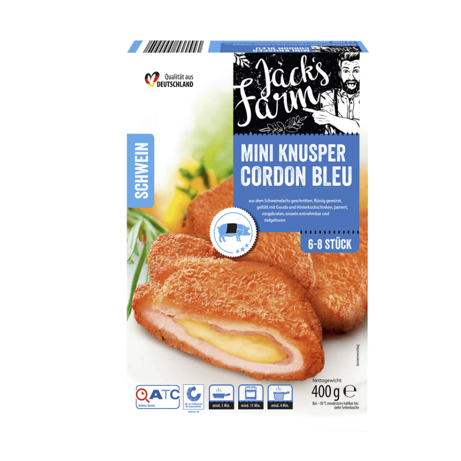 JACK&amp;#39;S FARM Mini Knusper-Schnitzel / Cordon Bleu günstig bei ALDI Nord