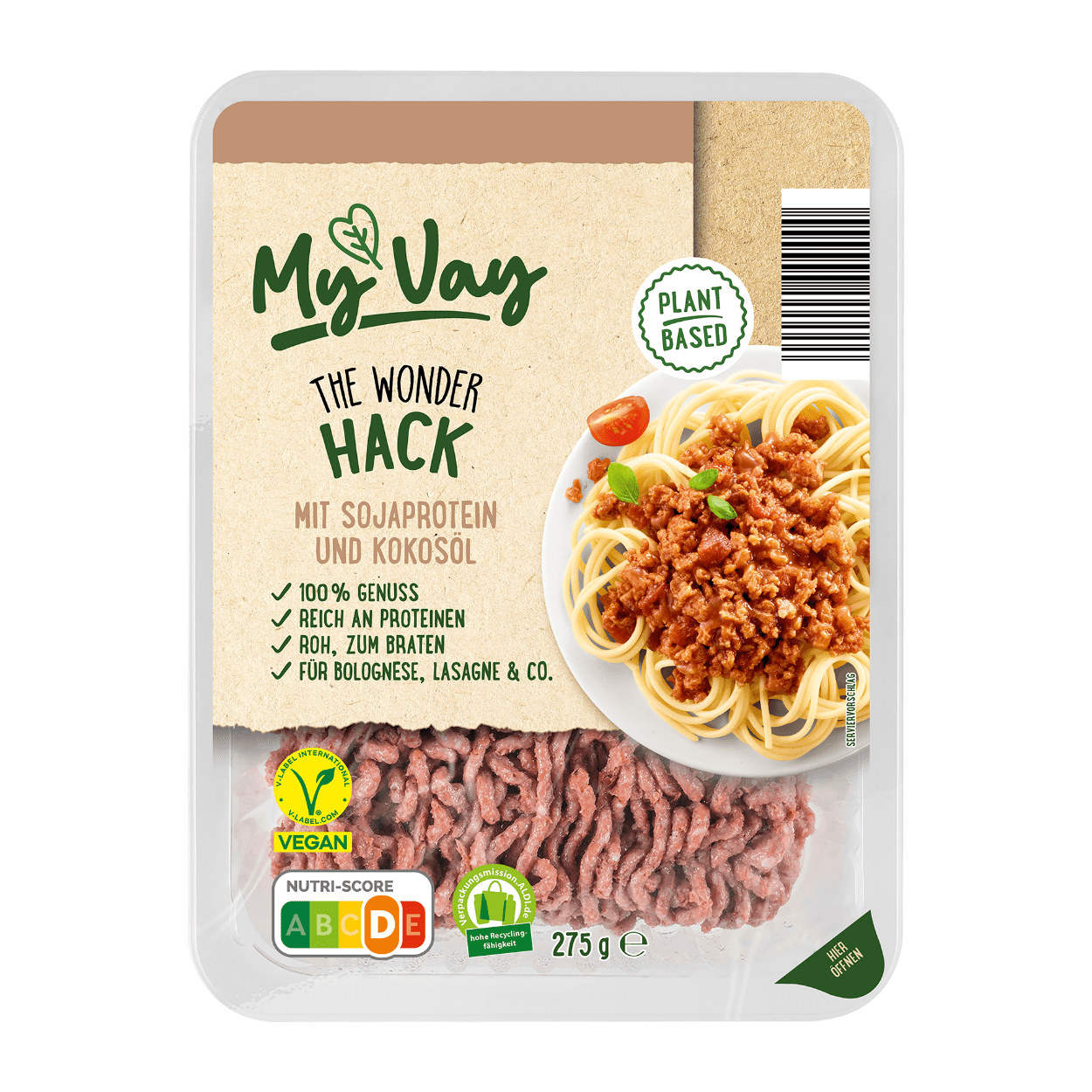 MYVAY Veganes Hack / Cevapcici günstig bei ALDI Nord