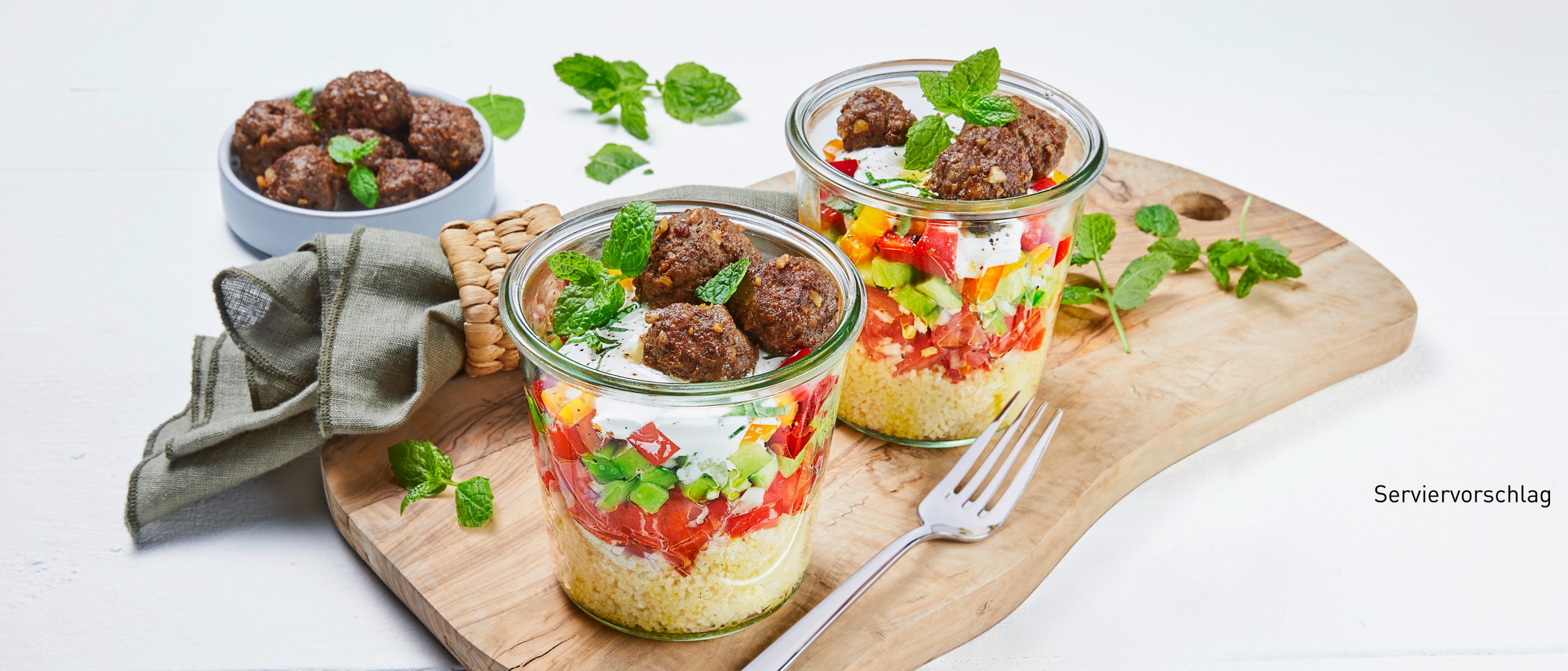 CouscousSalat mit ChiliHackbällchen Rezepte von ALDI Nord