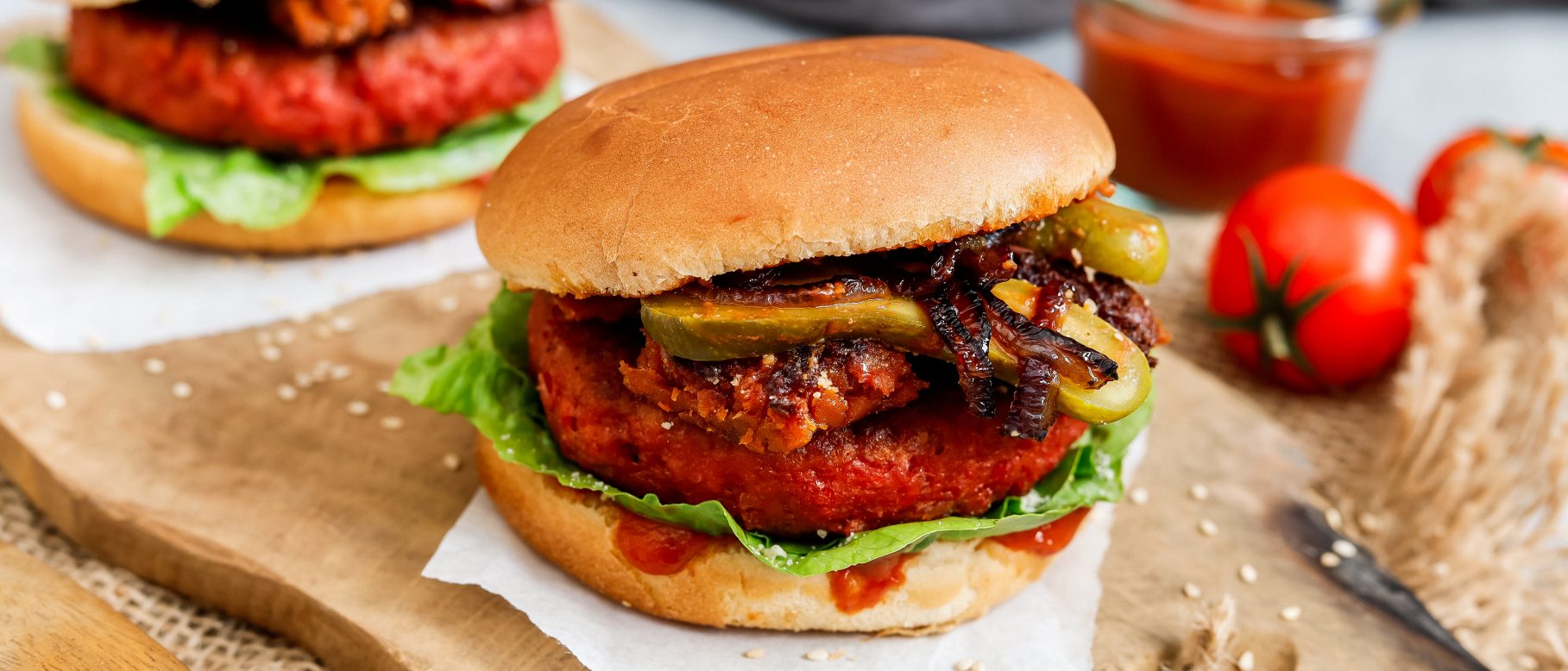 Vegane „Bacon“ Burger Rezepte von ALDI Nord