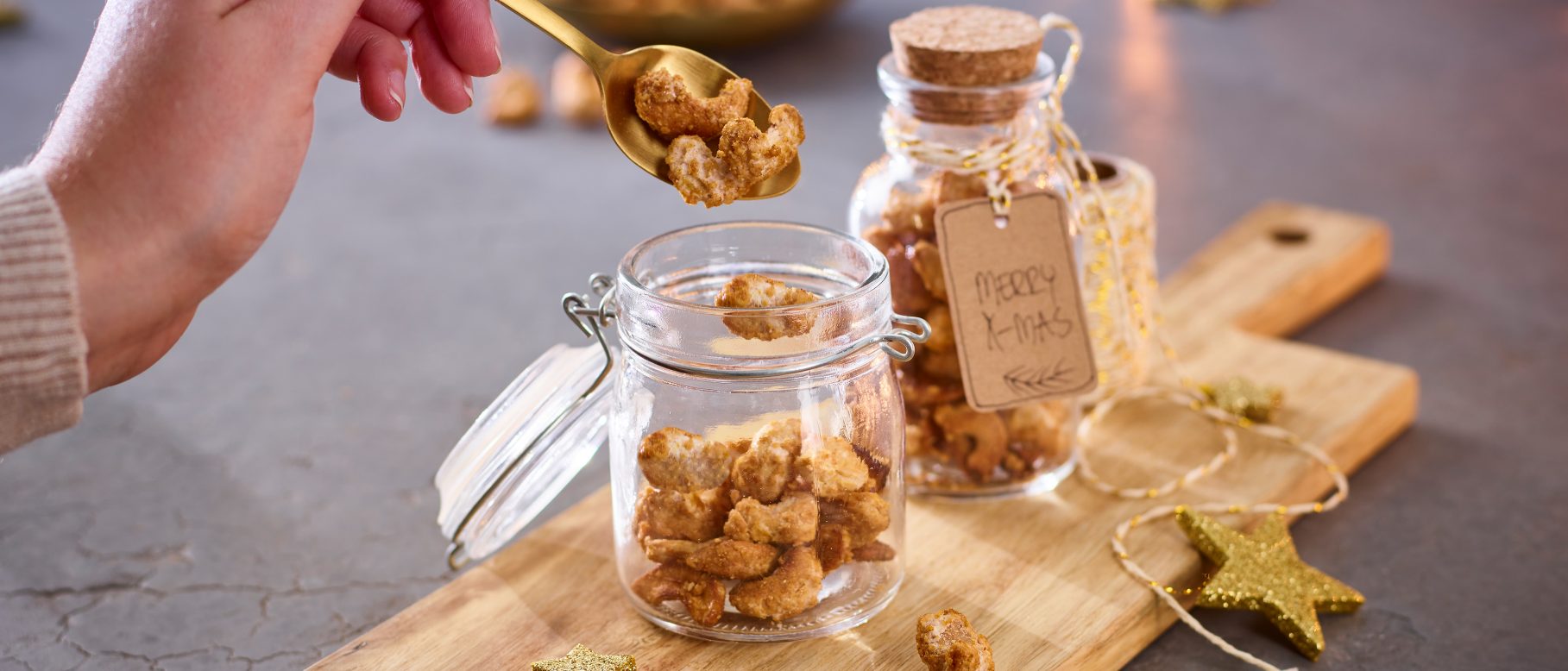 Gebrannte Vanille-Kurkuma-Cashewkerne – Rezepte von ALDI Nord