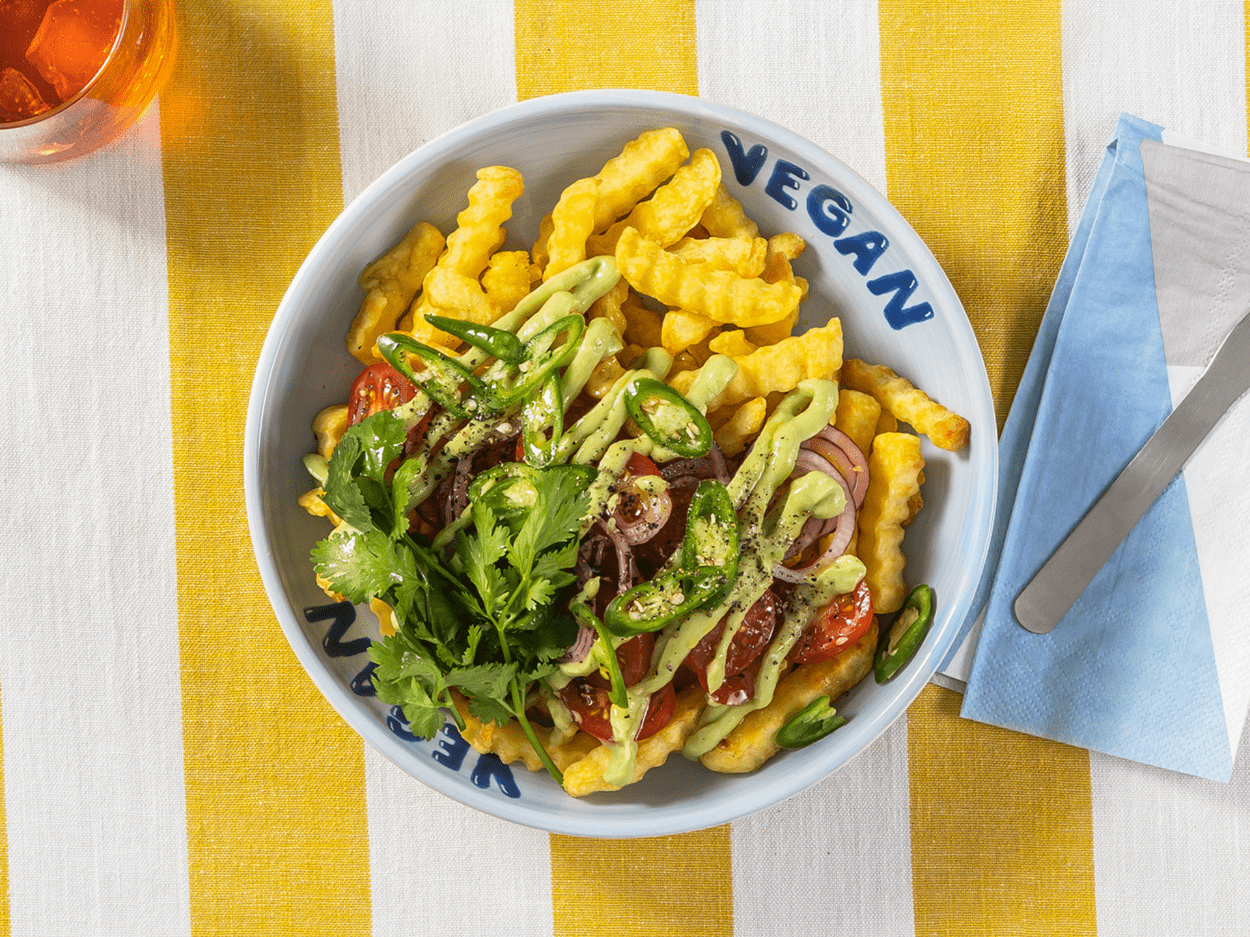 Loaded Fries mit Pink Hamshuka Rezept bei ALDI Nord