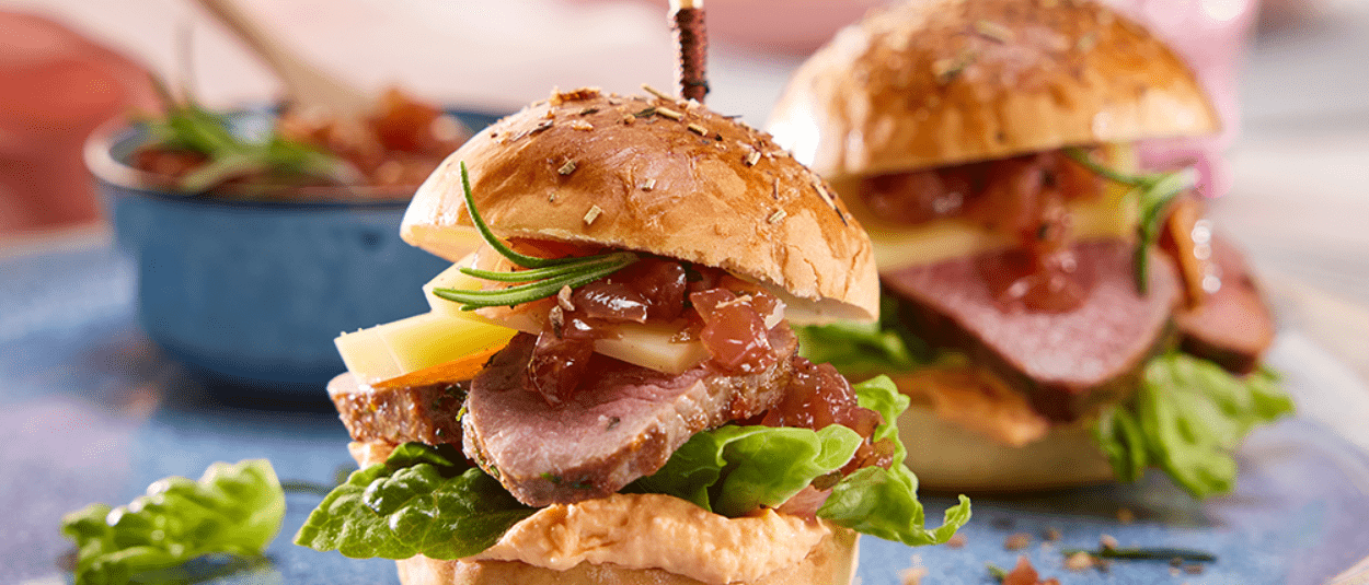 Mini Cheeseburger mit Lammrücken oder vegetarisch – Rezepte von ALDI Nord