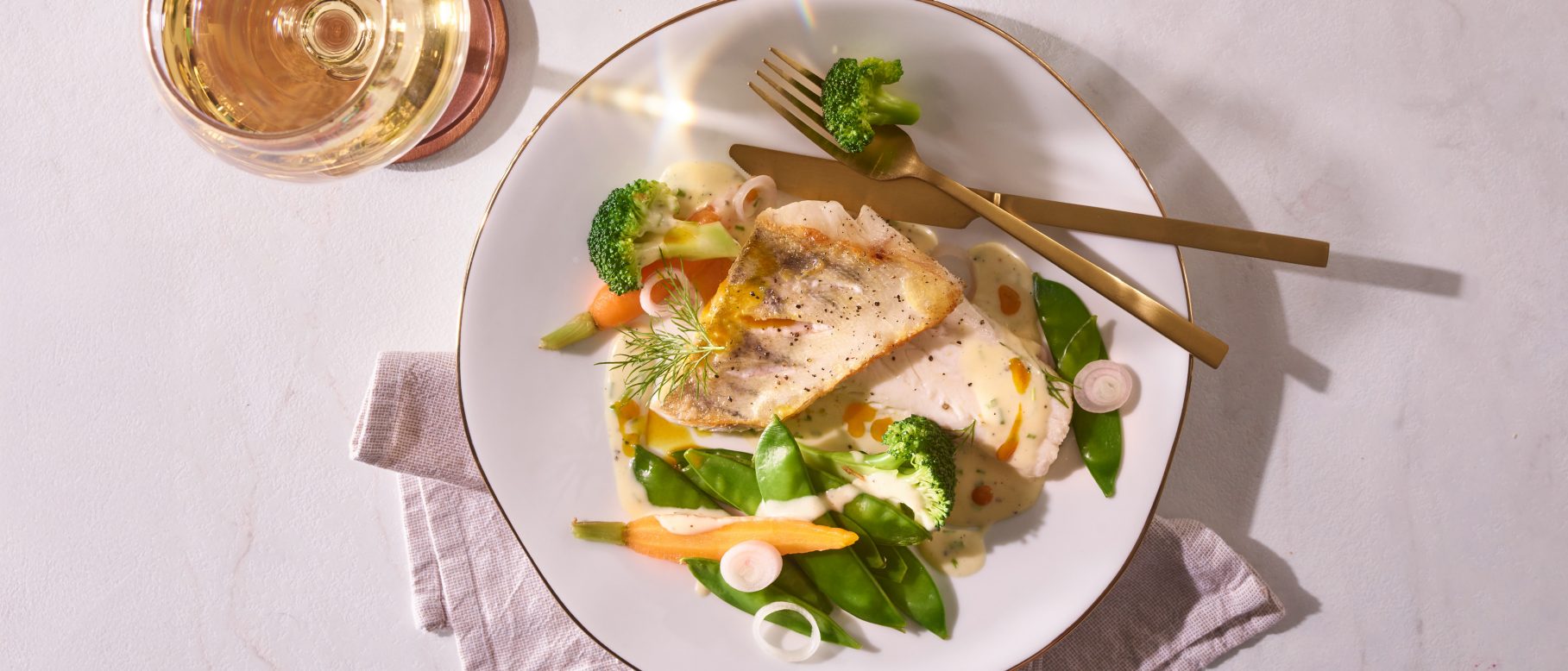 Doradenfilet de luxe mit buntem Frühlingsgemüse – Rezepte von ALDI Nord