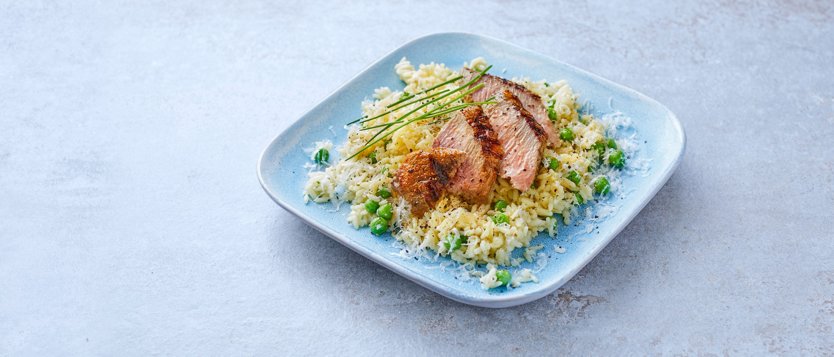 ErbsenRisotto mit Lamm Rezepte von ALDI Nord