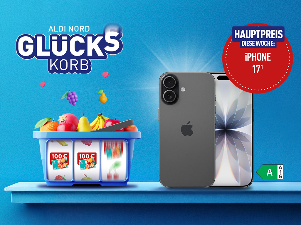 ALDI Nord Glückskorb: App laden & gewinnen. Jetzt teilnehmen.